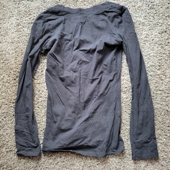 Long Sleeve Black Shirt: Wine tasting is my favorite sport! Woman's Medium - Picture 5 of 5